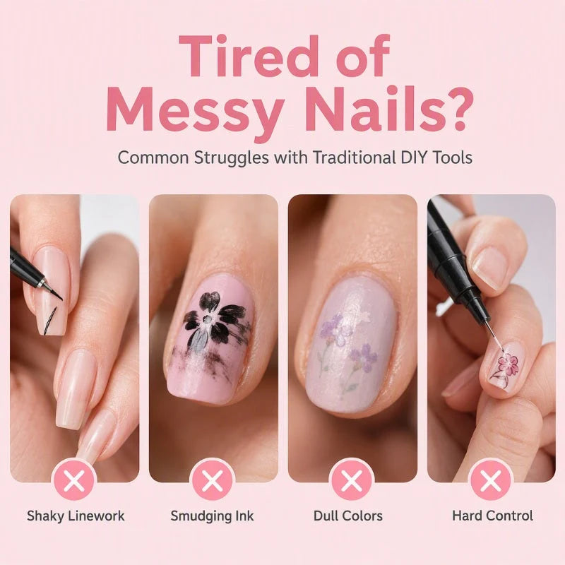 💅LAST DAY BUY 1 GET 1 FREE🎨24‑Colors Dual‑Ended Nail Art Pens‑DIY Manicure Drawing Set🎁