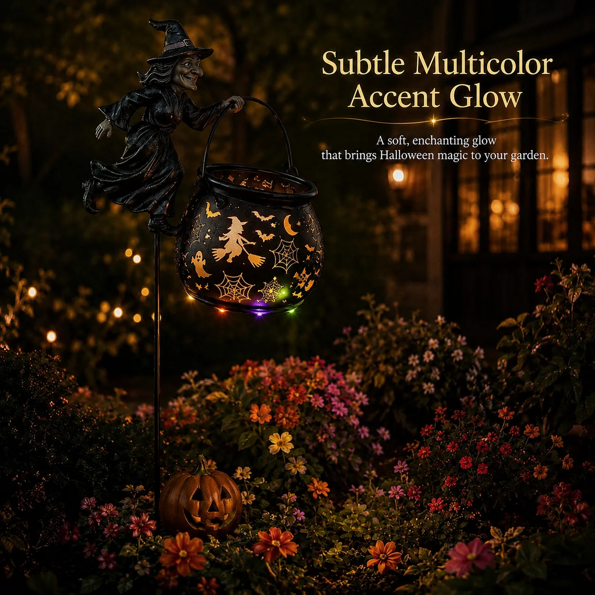 🔥Hot Sale-50% OFF🔥Halloween Witch Cauldron Garden Light