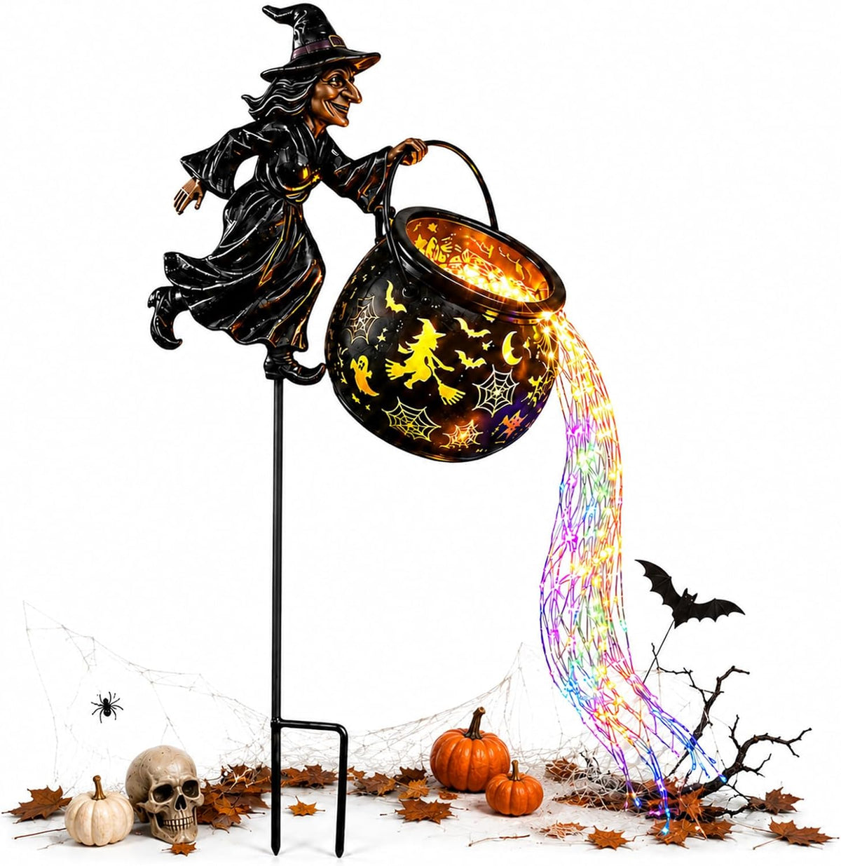 🔥Hot Sale-50% OFF🔥Halloween Witch Cauldron Garden Light