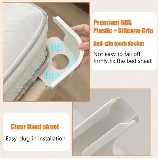 🔥 Heavy Duty Bed Sheet Clips & Invisible Mattress Corner Fasteners