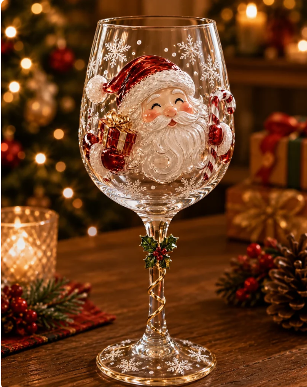🔥Last day 50% OFF🎁Christmas 3D Wine Glass Collection Gift Box Set✨