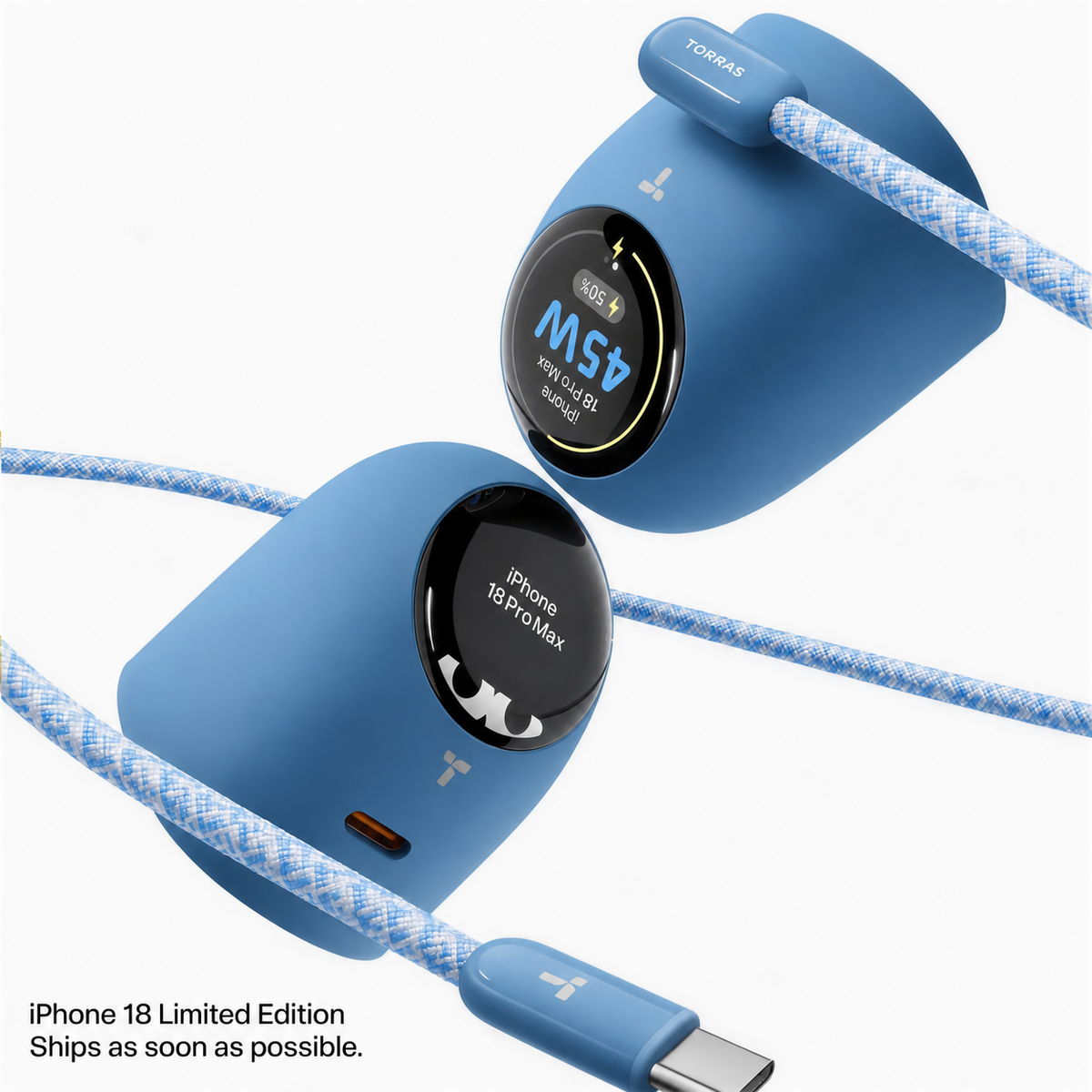 [US Plug] TORRAS FlashEye-Dot Smart Display Charger USB-C 45W