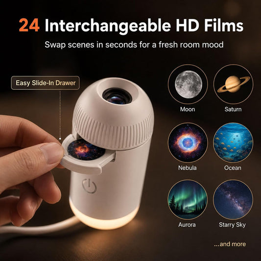 ✨ Immersive Galaxy & Ocean 24-Scene Night Light Projector 🌌