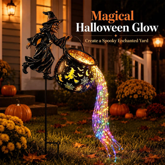 🔥Hot Sale-50% OFF🔥Halloween Witch Cauldron Garden Light