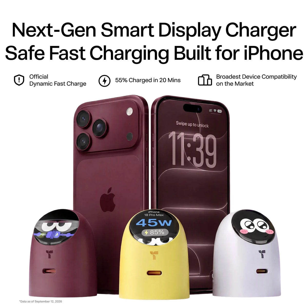 [US Plug] TORRAS FlashEye-Dot Smart Display Charger USB-C 45W