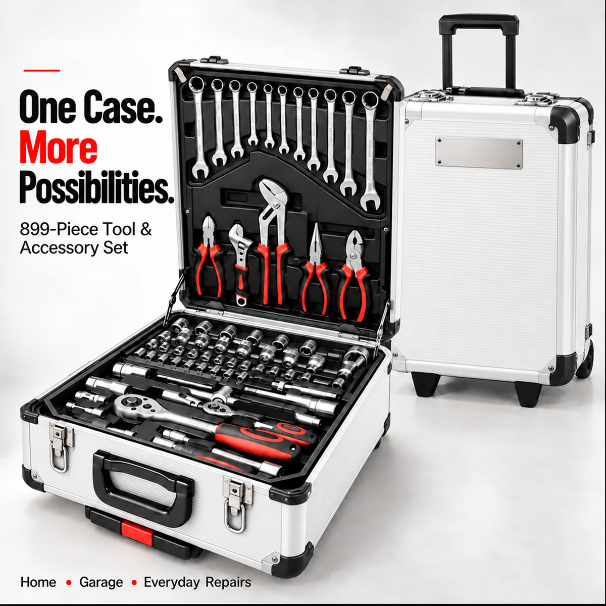899-Piece Tool & Accessory Set with Rolling Storage Case