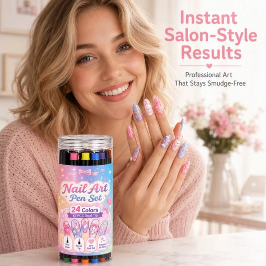 💅LAST DAY BUY 1 GET 1 FREE🎨24‑Colors Dual‑Ended Nail Art Pens‑DIY Manicure Drawing Set🎁