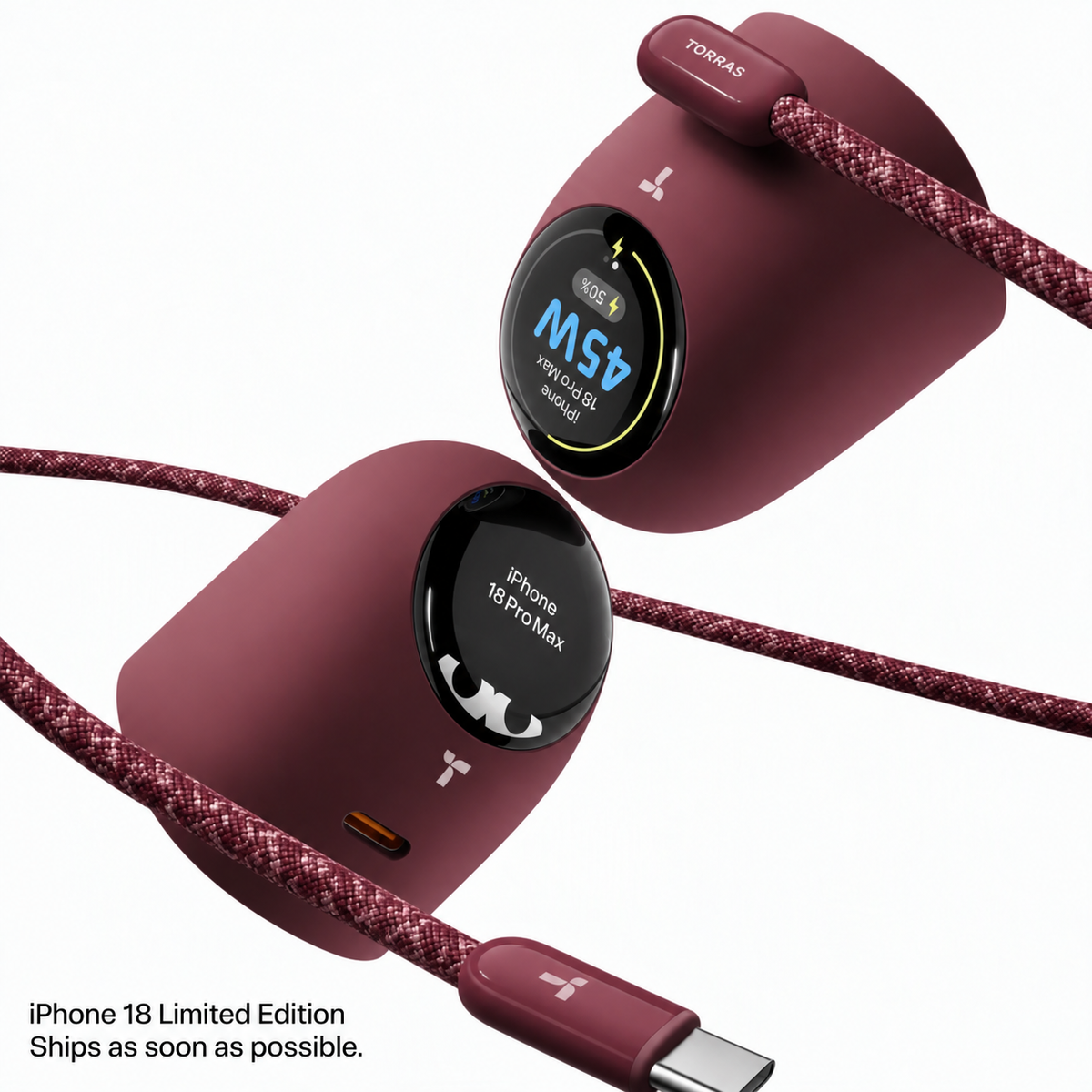 [US Plug] TORRAS FlashEye-Dot Smart Display Charger USB-C 45W