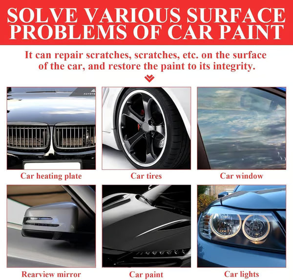 Car scratch repair pen for multiple painted surfaces