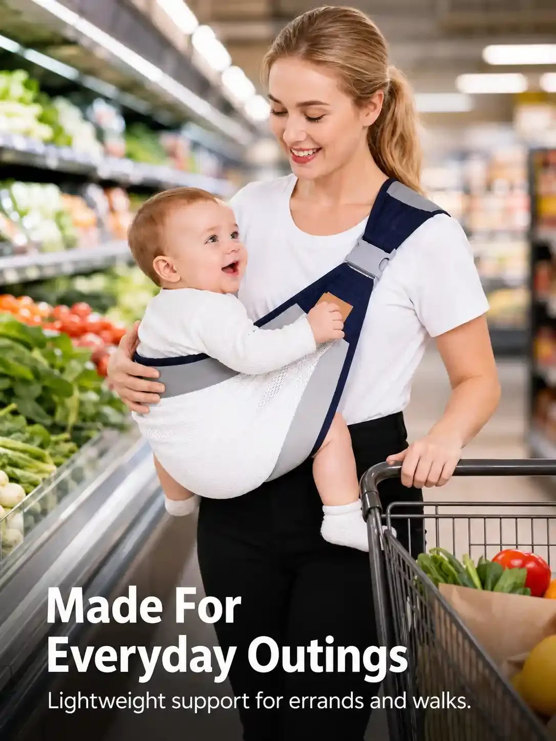Baby Carrying Sling - Breathable Adjustable Support For Easier Carrying