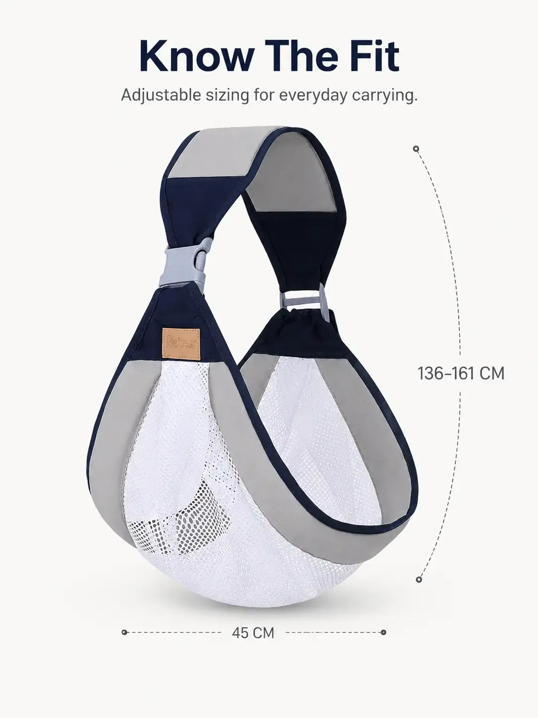 Baby Carrying Sling - Breathable Adjustable Support For Easier Carrying