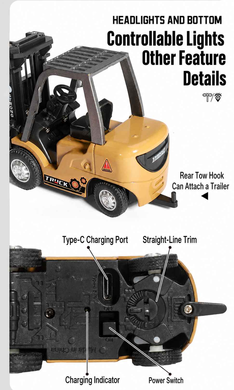 Mini Forklift‑Remote‑Controlled Desktop Construction Vehicle!