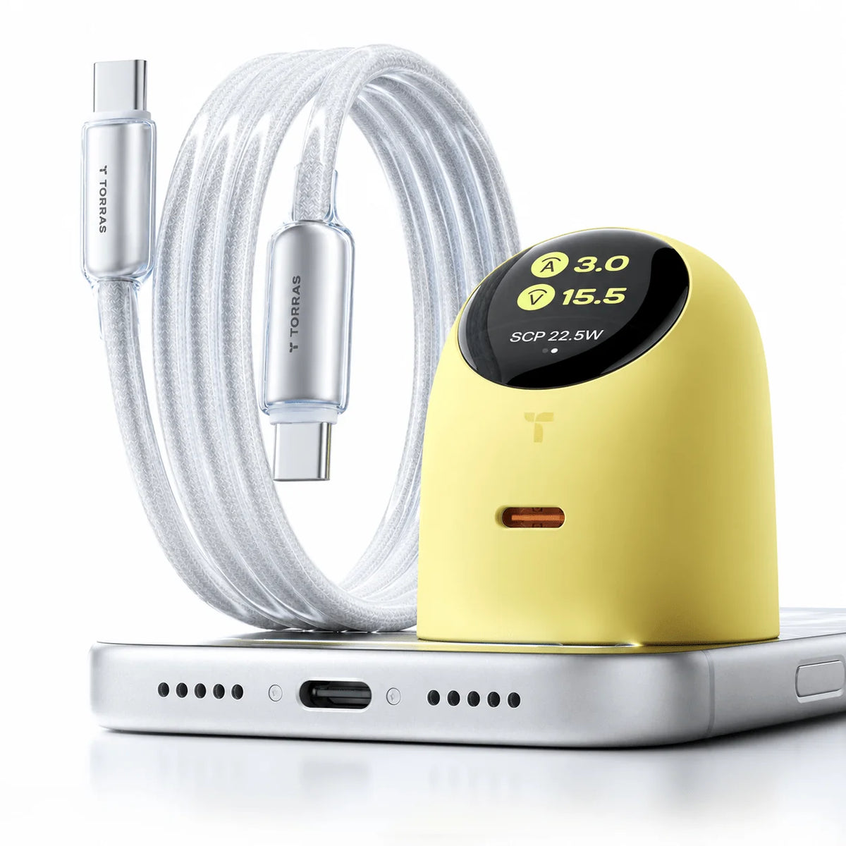 [US Plug] TORRAS FlashEye-Dot Smart Display Charger USB-C 45W