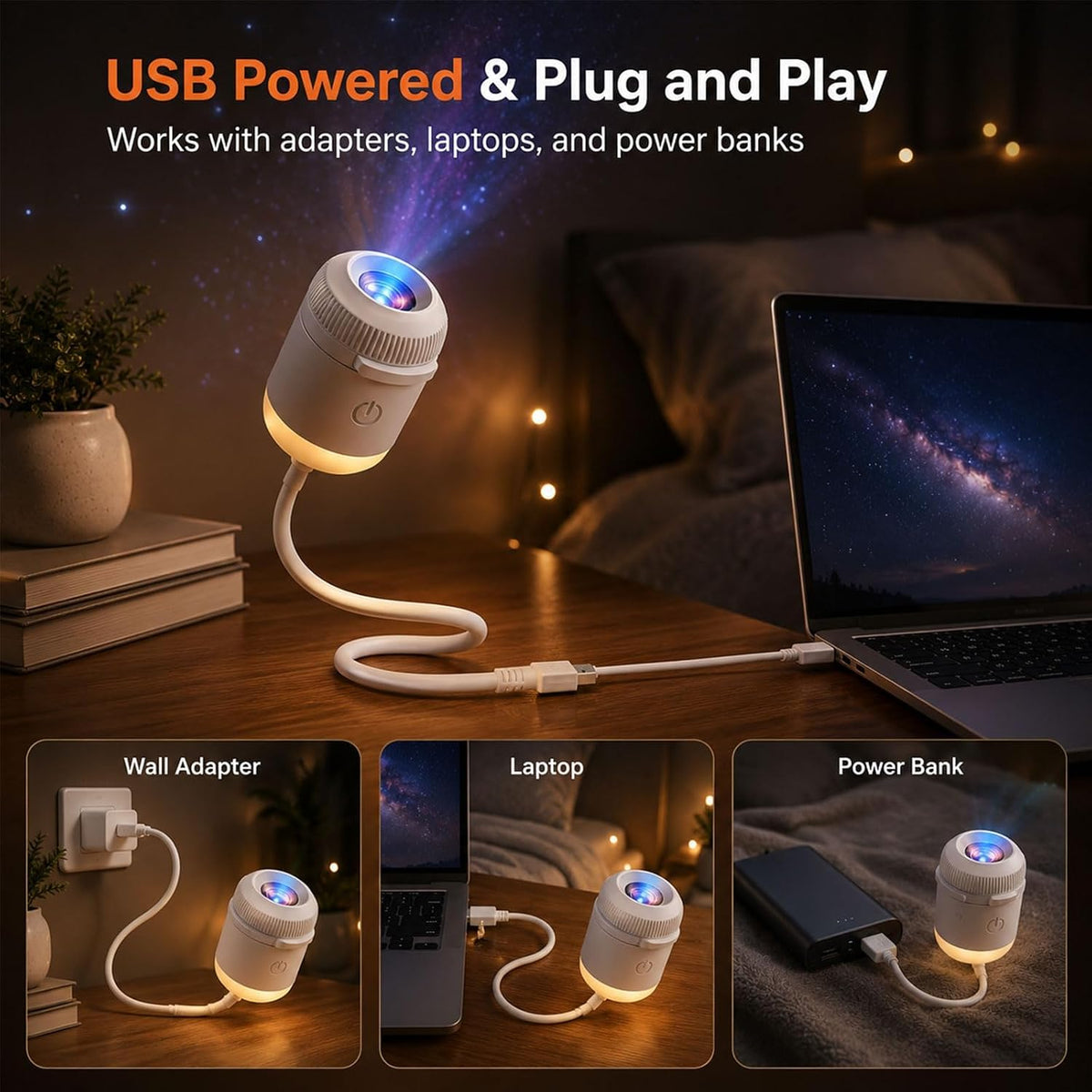 ✨ Immersive Galaxy & Ocean 24-Scene Night Light Projector 🌌