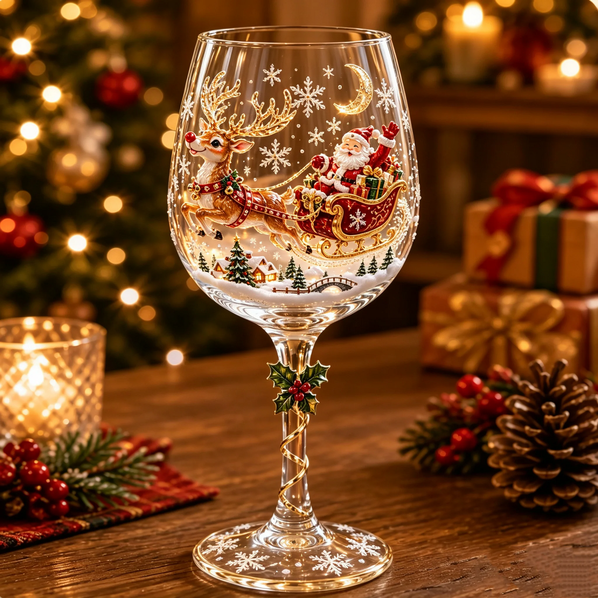 🔥Last day 50% OFF🎁Christmas 3D Wine Glass Collection Gift Box Set✨