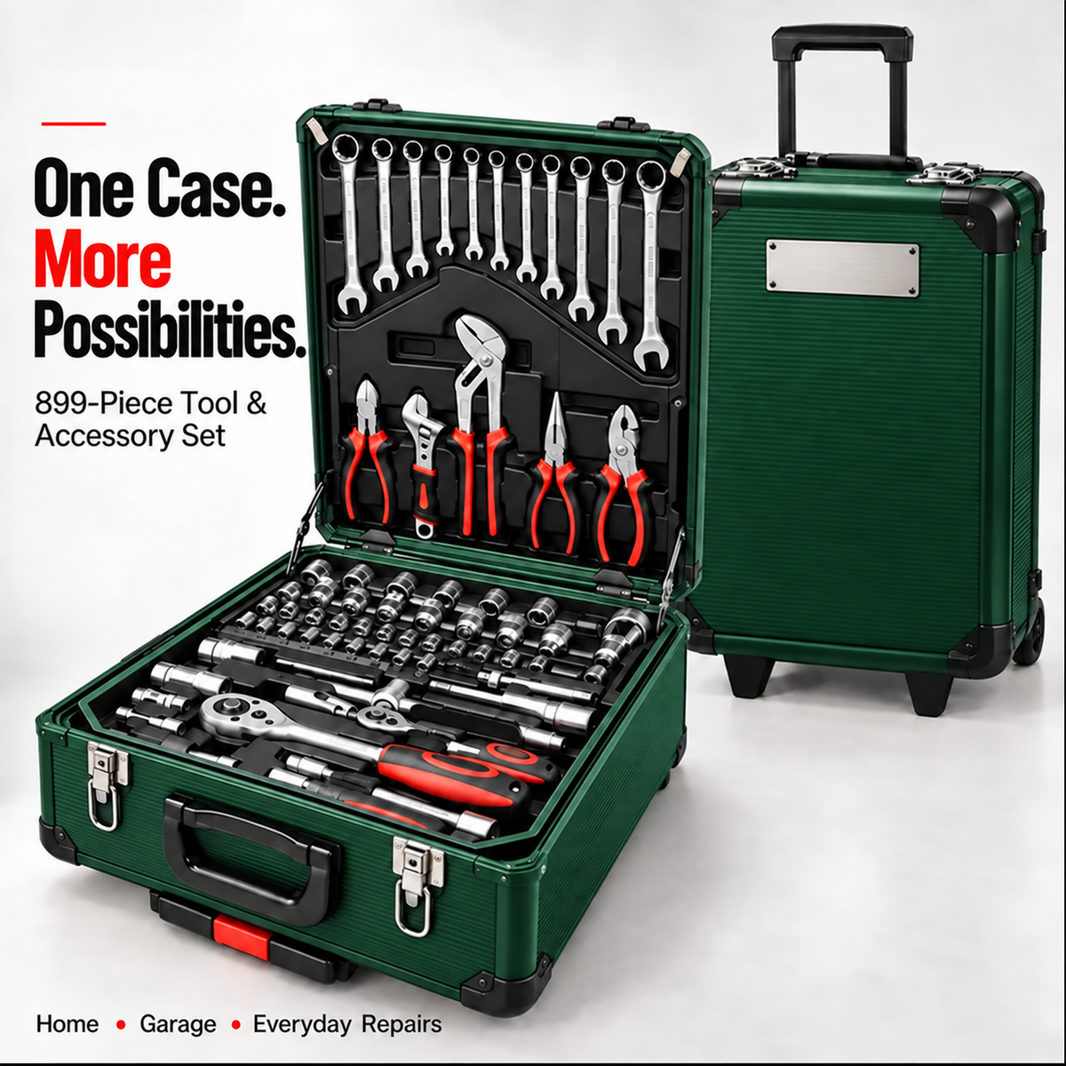 899-Piece Tool & Accessory Set with Rolling Storage Case