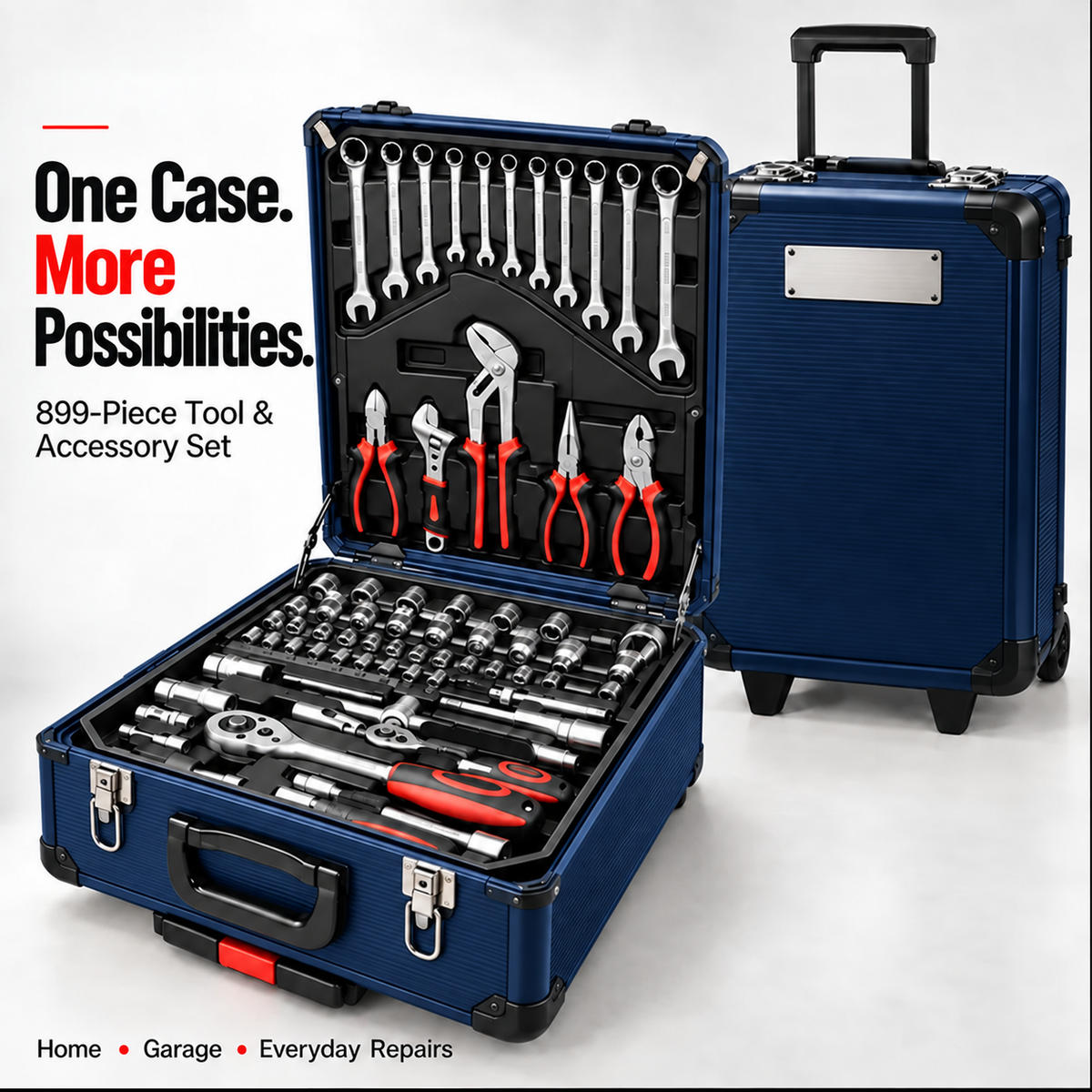 899-Piece Tool & Accessory Set with Rolling Storage Case