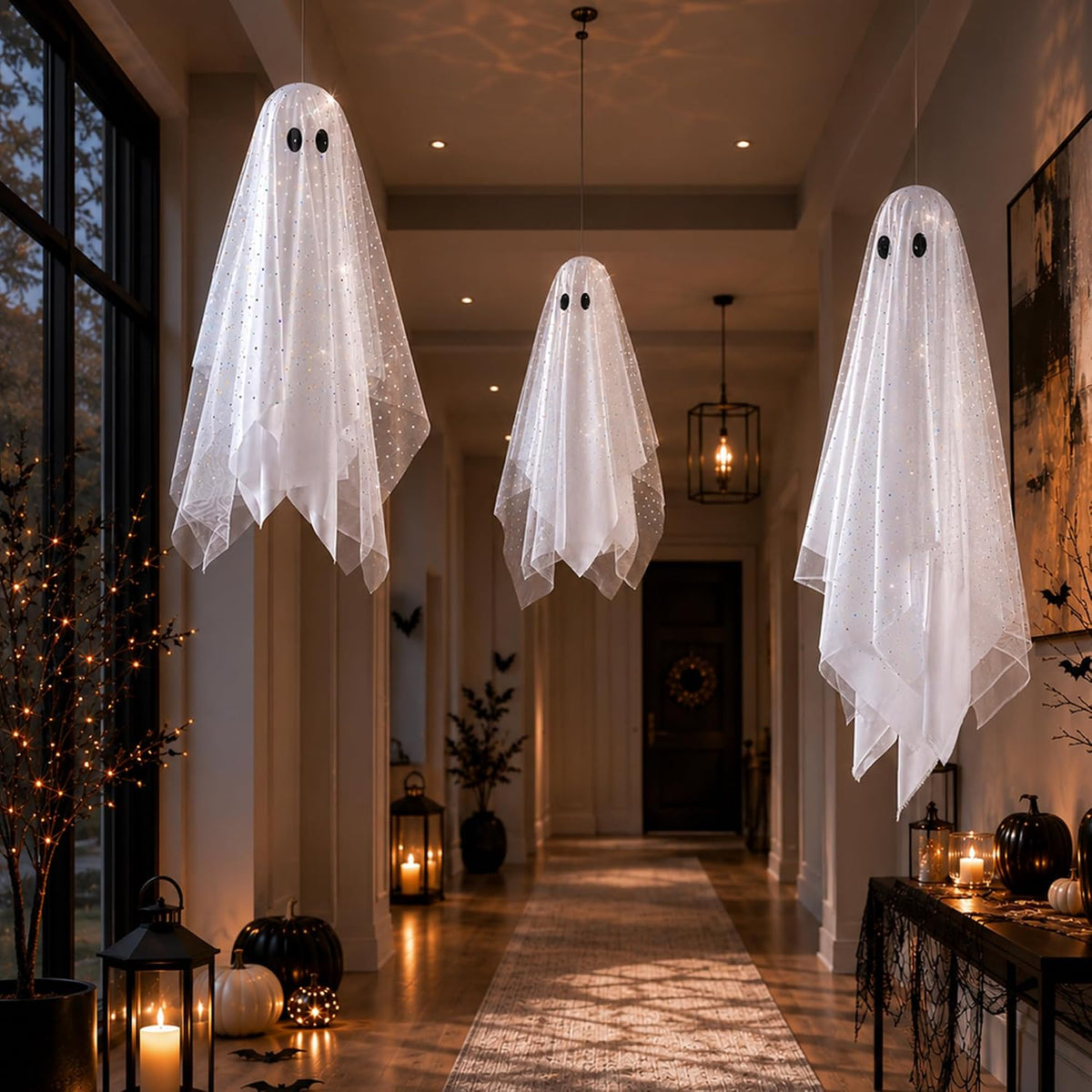 🎃 Light-Up Halloween Ghost Decoration with Remote, Timer & Adjustable Height👻