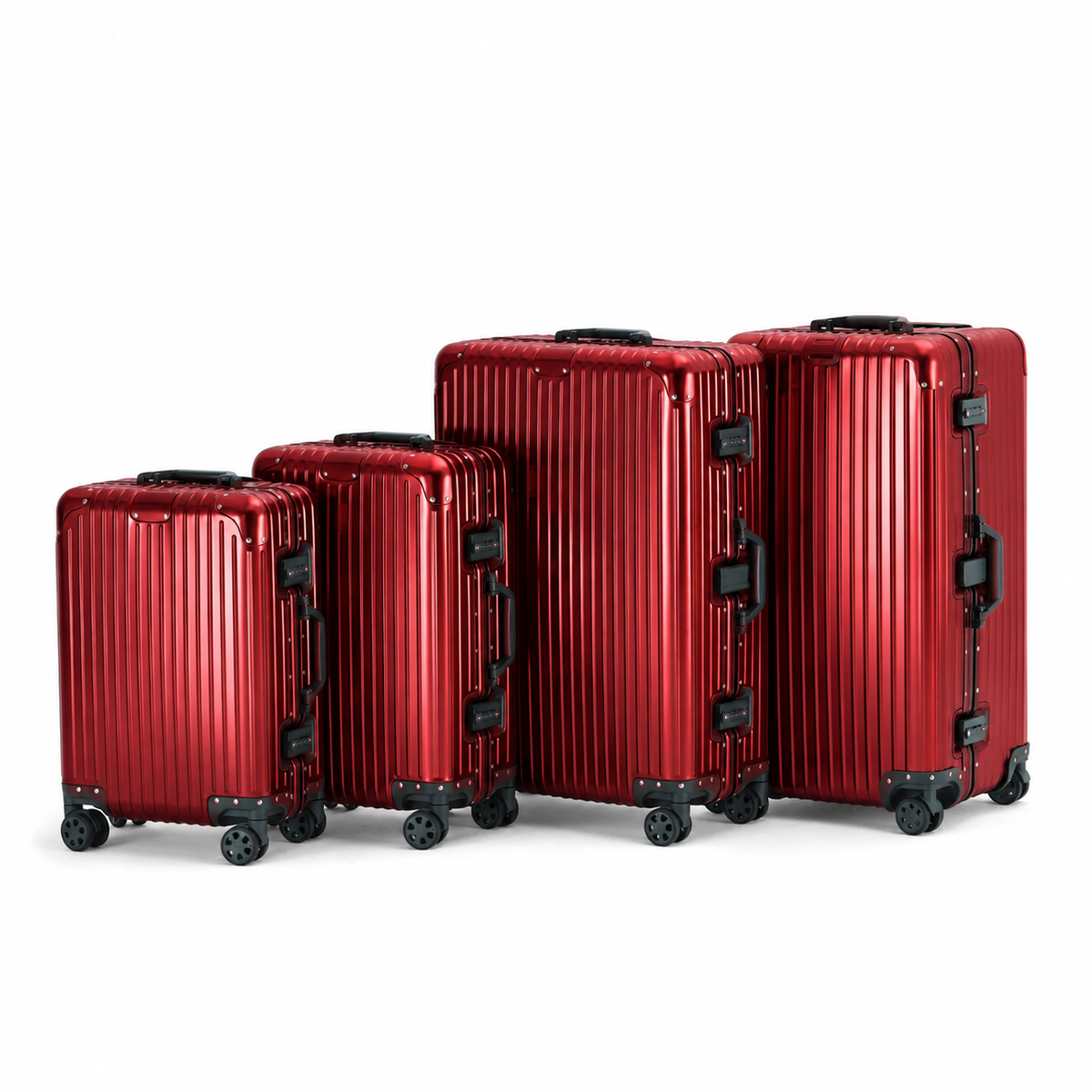 Premium Aluminum Suitcase with Removable Wheels & TSA Locks