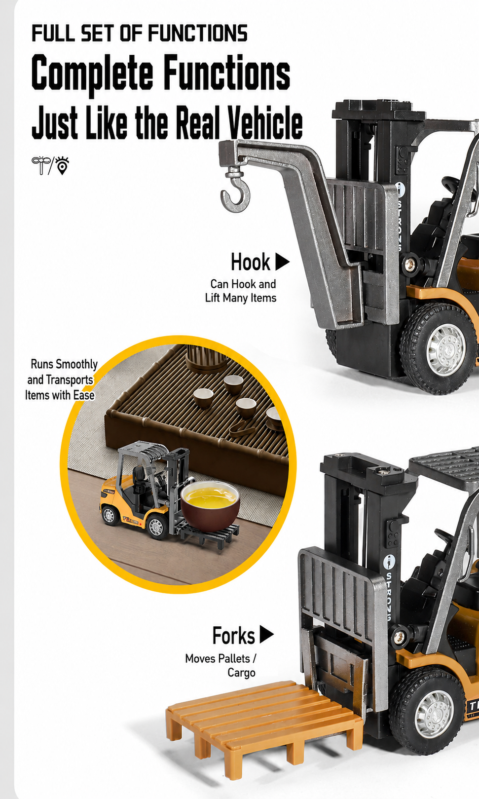 Mini Forklift‑Remote‑Controlled Desktop Construction Vehicle!