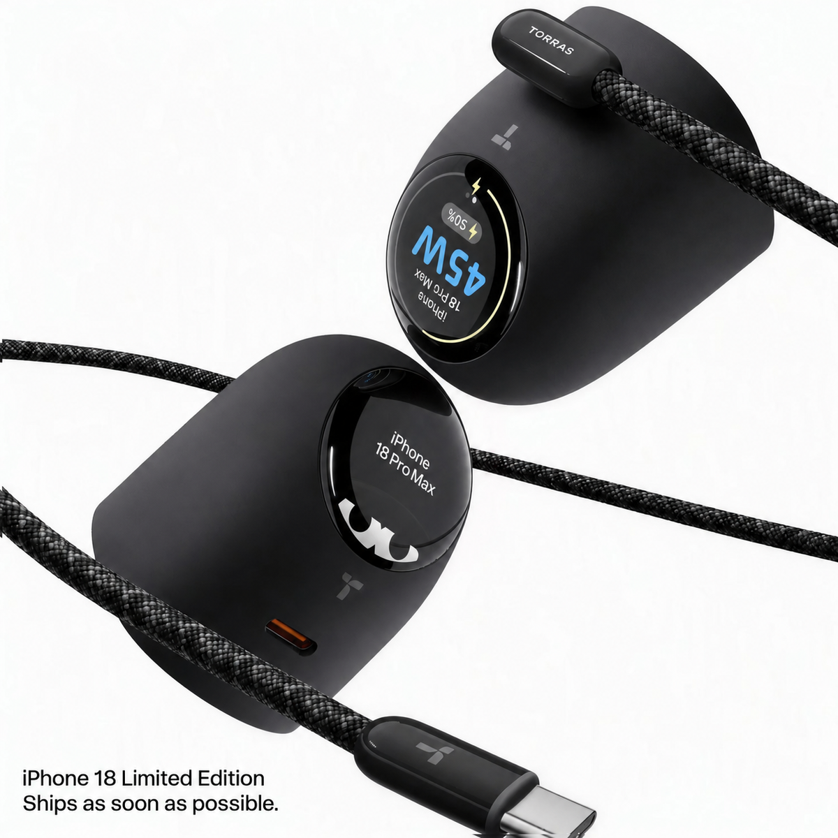 [US Plug] TORRAS FlashEye-Dot Smart Display Charger USB-C 45W