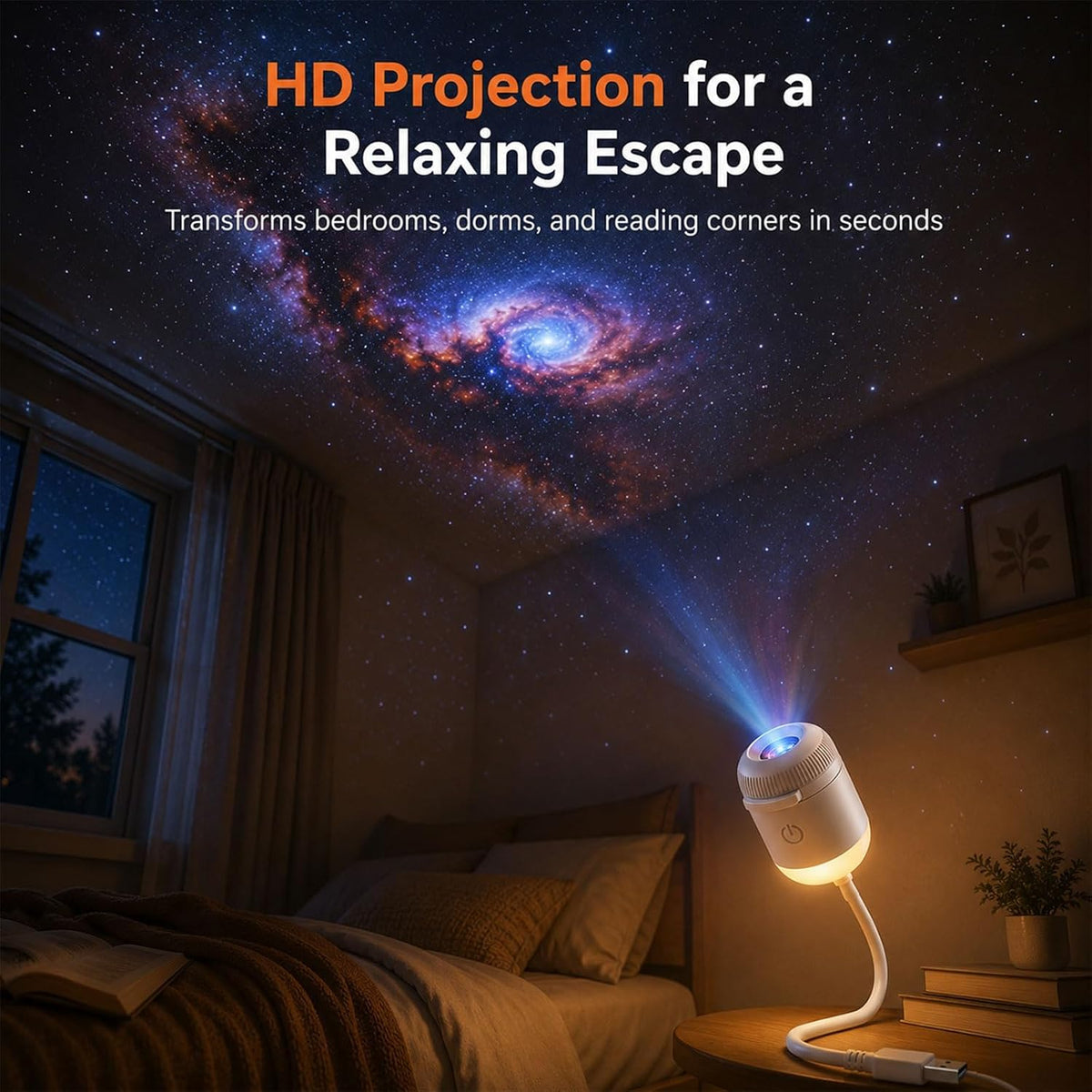 ✨ Immersive Galaxy & Ocean 24-Scene Night Light Projector 🌌