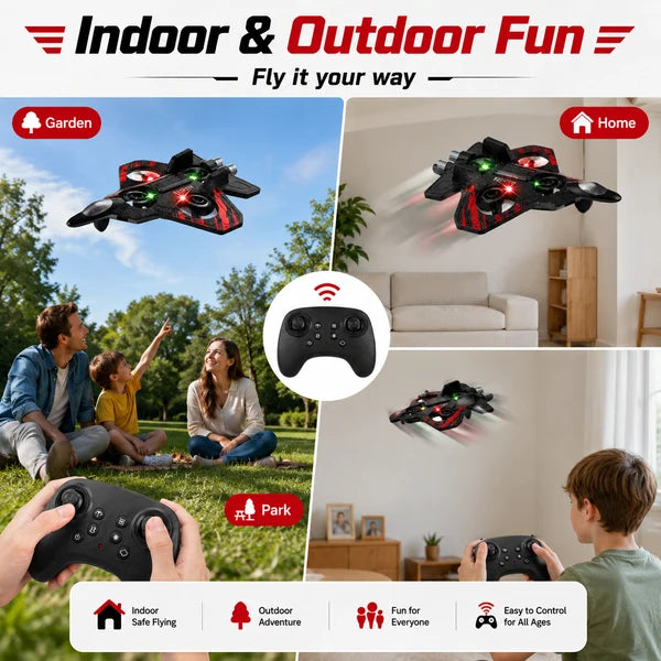 RC Fighter Jet for Kids | Rechargeable Remote Control Airplane