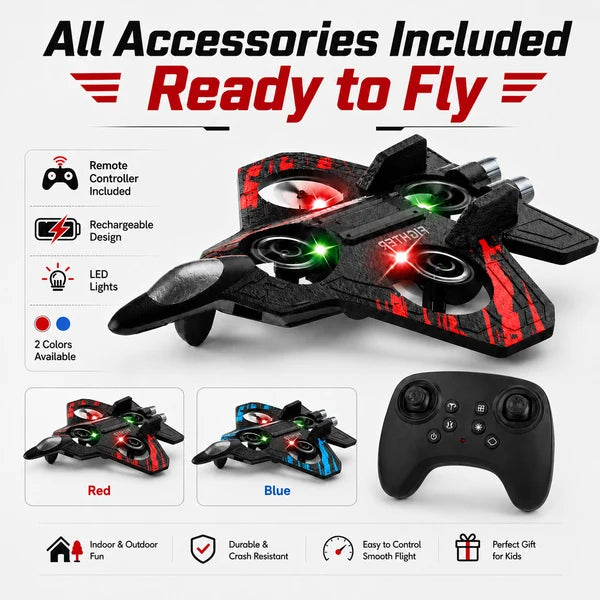 RC Fighter Jet for Kids | Rechargeable Remote Control Airplane