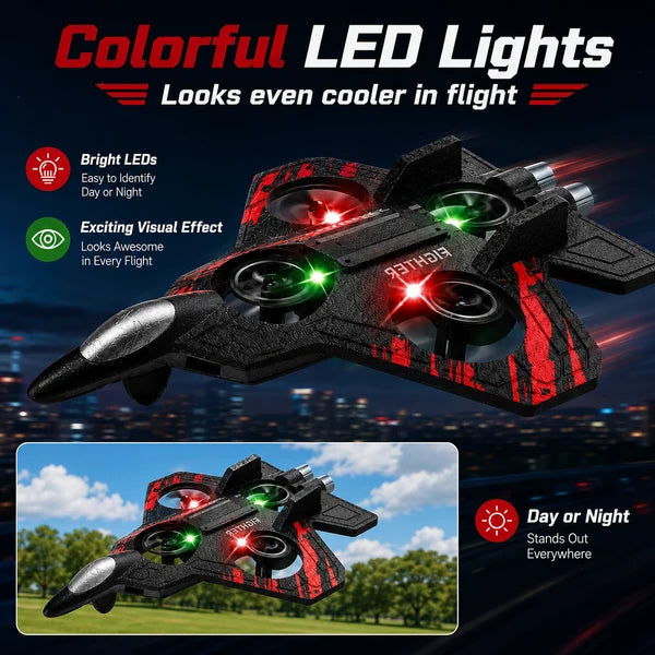 RC Fighter Jet for Kids | Rechargeable Remote Control Airplane