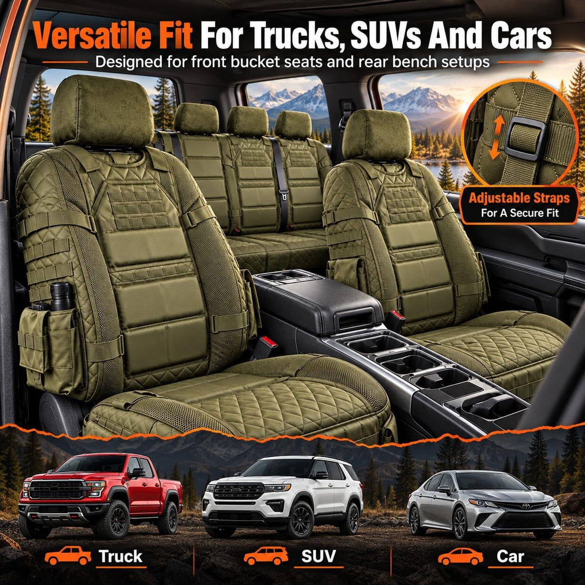 Military-Style Heavy-Duty Car Seat Protector