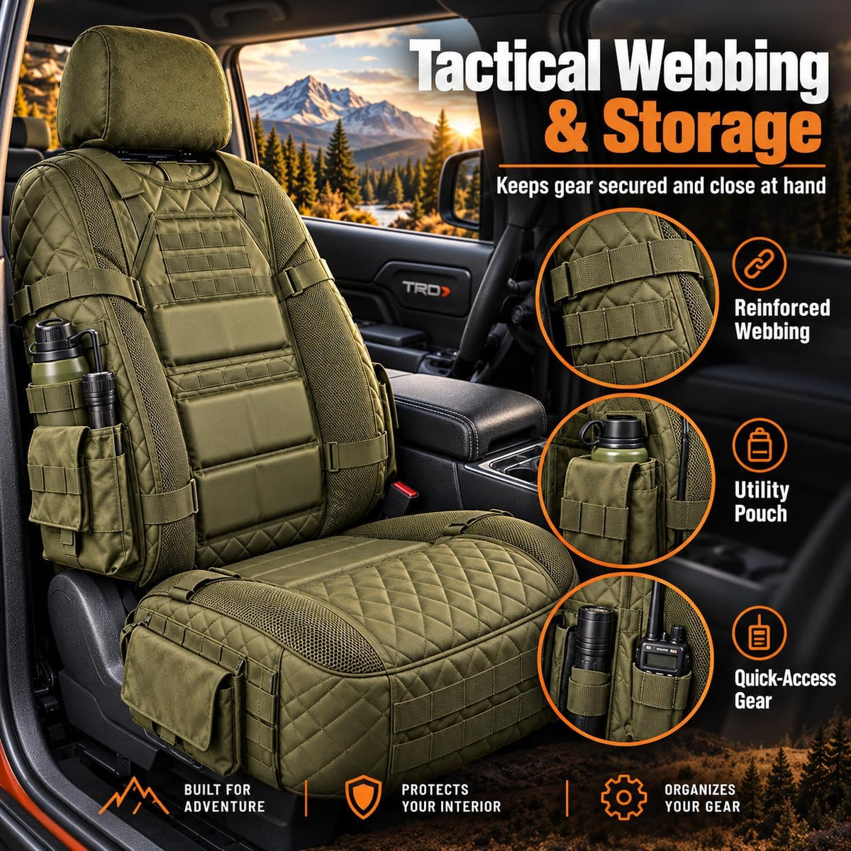 Military-Style Heavy-Duty Car Seat Protector