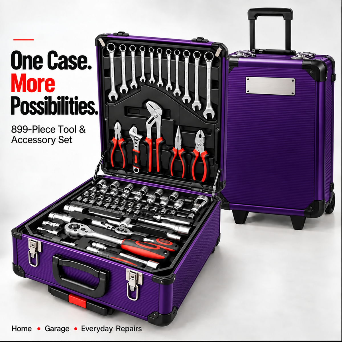 899-Piece Tool & Accessory Set with Rolling Storage Case