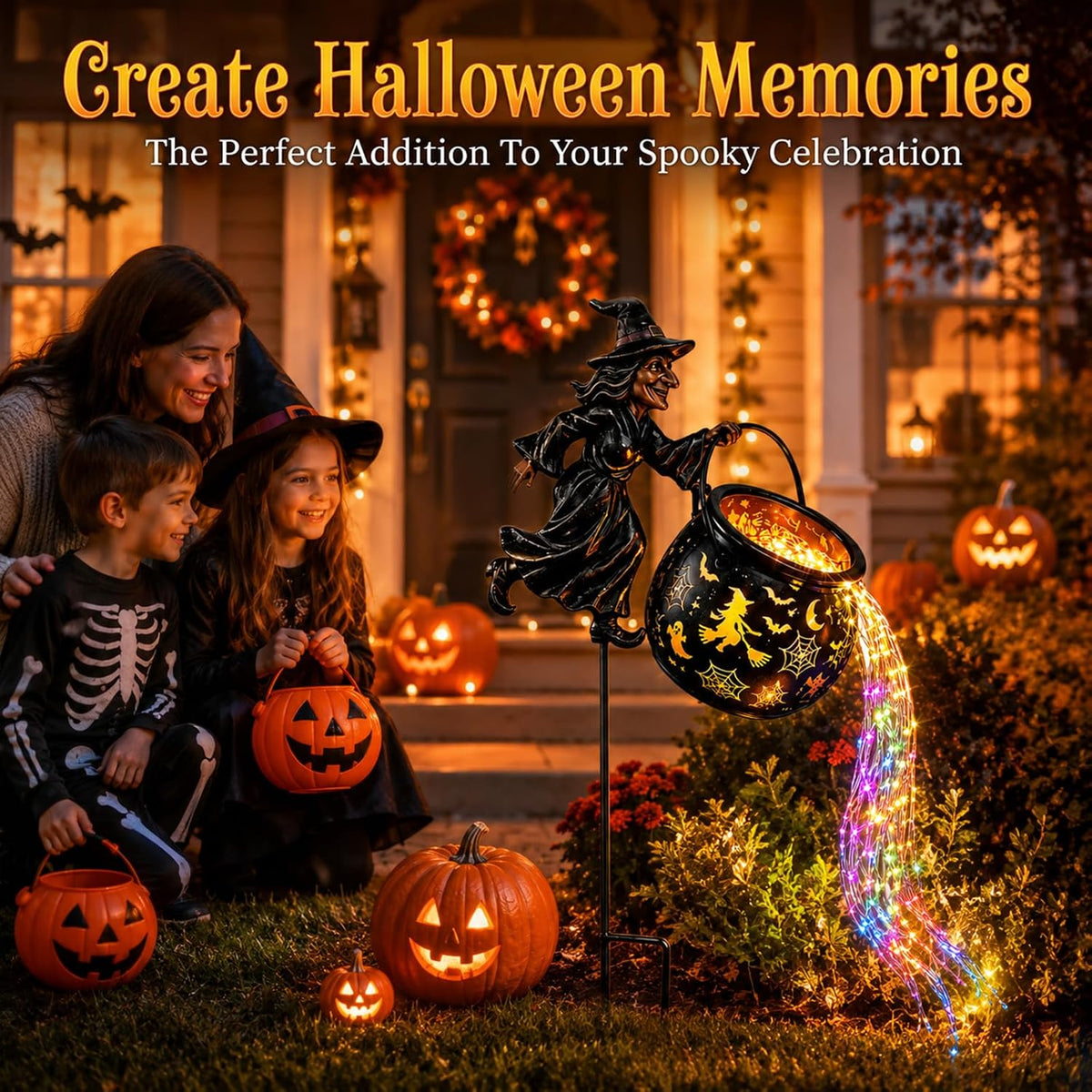 🔥Hot Sale-50% OFF🔥Halloween Witch Cauldron Garden Light