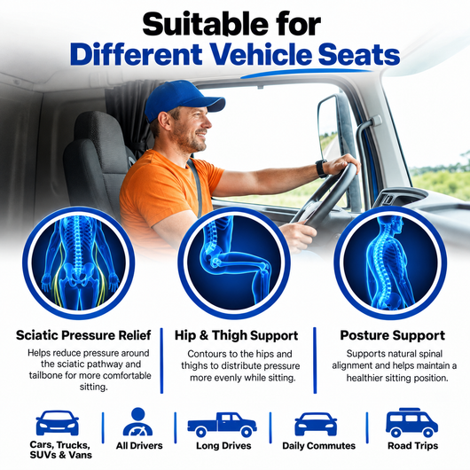 Seat cushion for car truck and long-distance driving