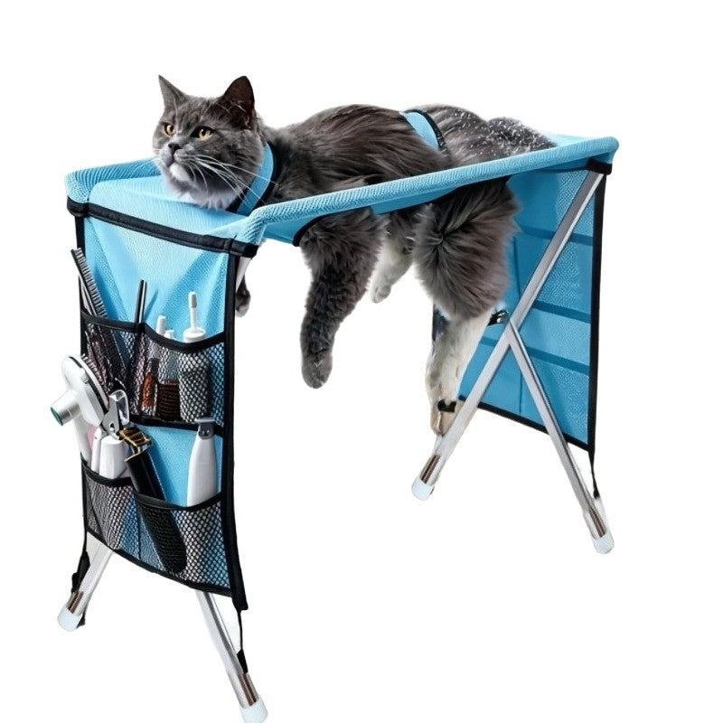 🐕🛏️ 2-in-1 Foldable Pet Grooming Bed – 50% OFF! Grooming table + cozy bed in one – portable, easy to clean, perfect for home & travel. 🔥💪