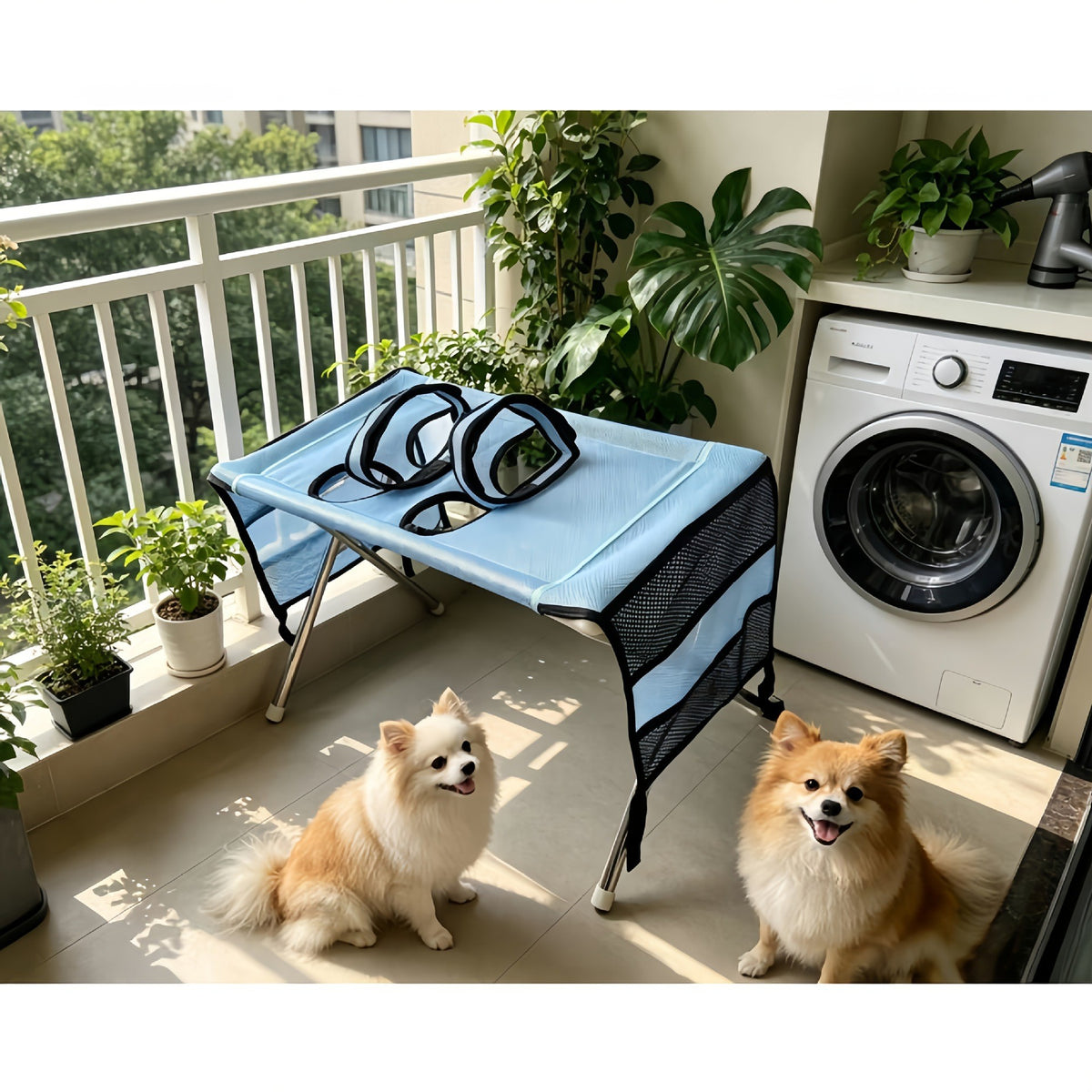 🐕🛏️ 2-in-1 Foldable Pet Grooming Bed – 50% OFF! Grooming table + cozy bed in one – portable, easy to clean, perfect for home & travel. 🔥💪