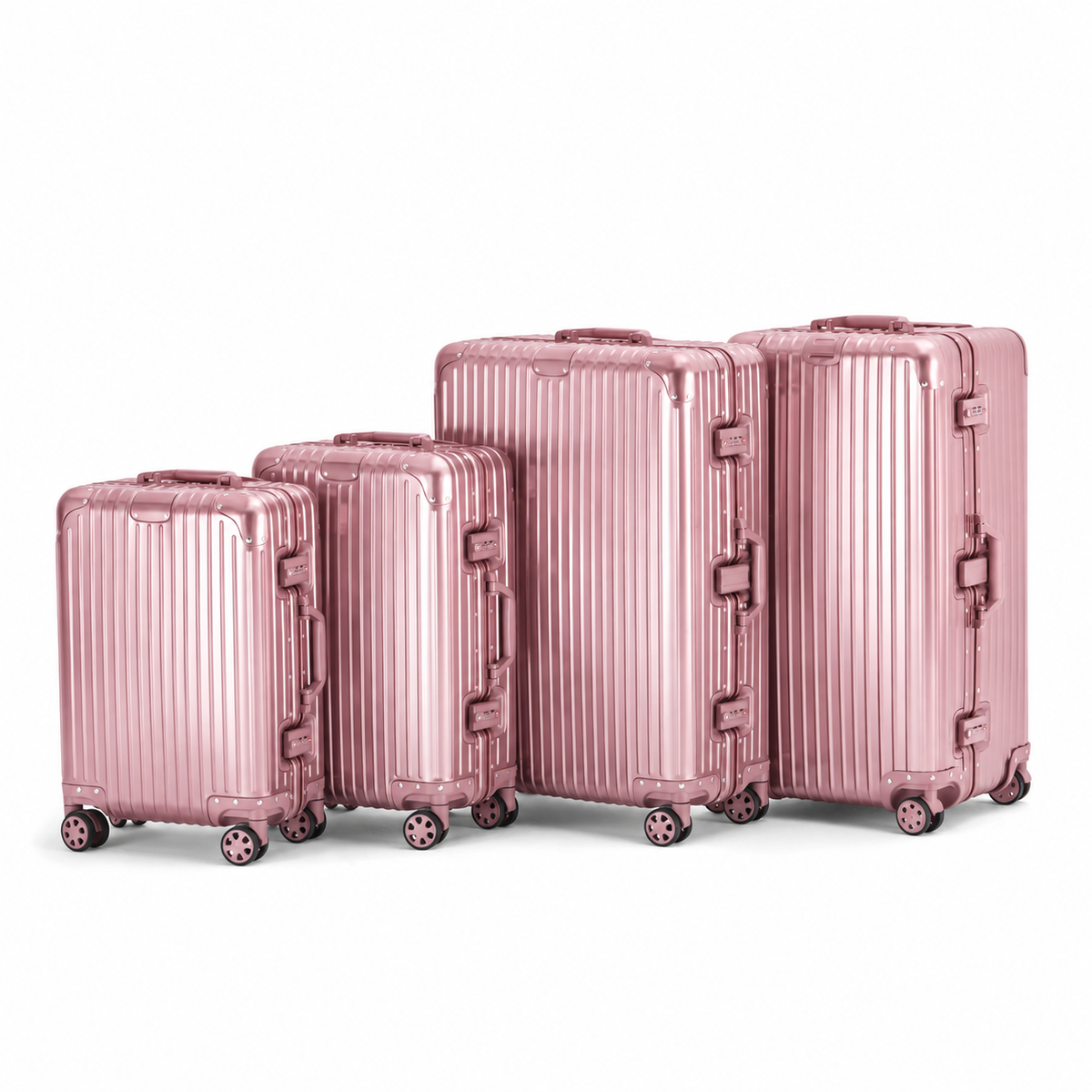 Premium Aluminum Suitcase with Removable Wheels & TSA Locks