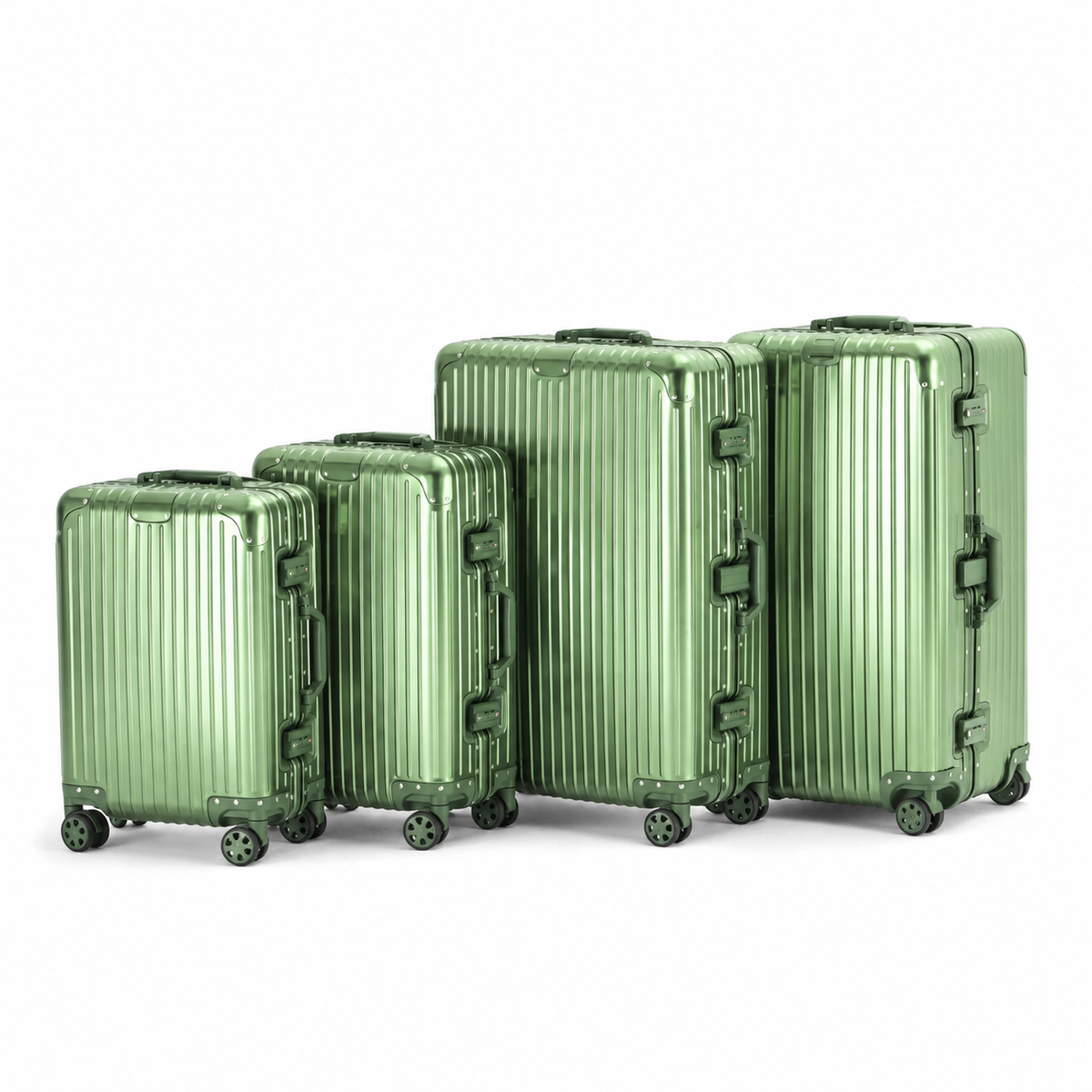 Premium Aluminum Suitcase with Removable Wheels & TSA Locks