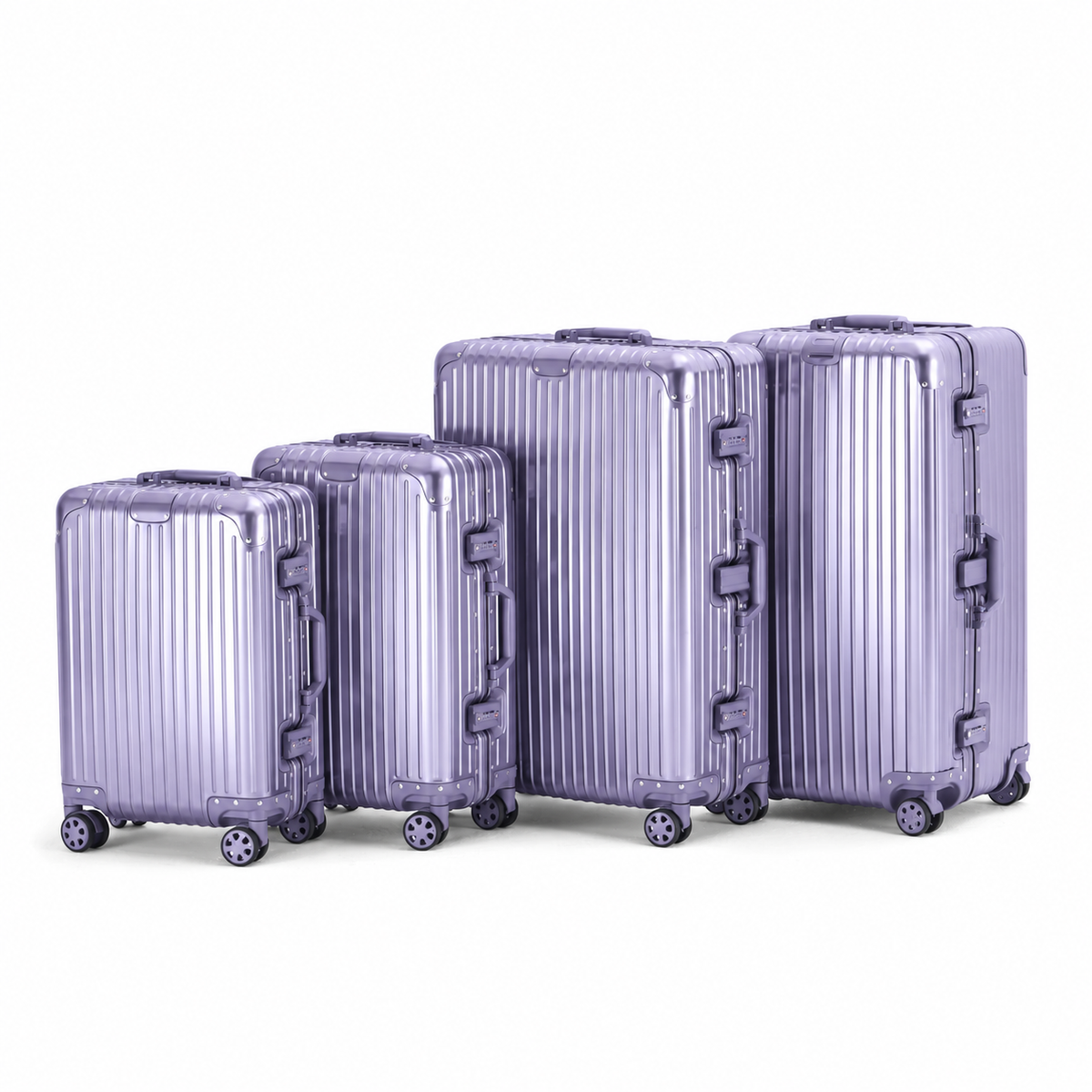 Premium Aluminum Suitcase with Removable Wheels & TSA Locks