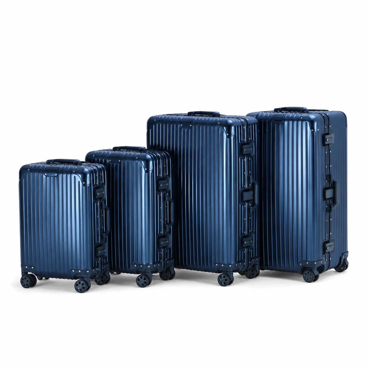 Premium Aluminum Suitcase with Removable Wheels & TSA Locks