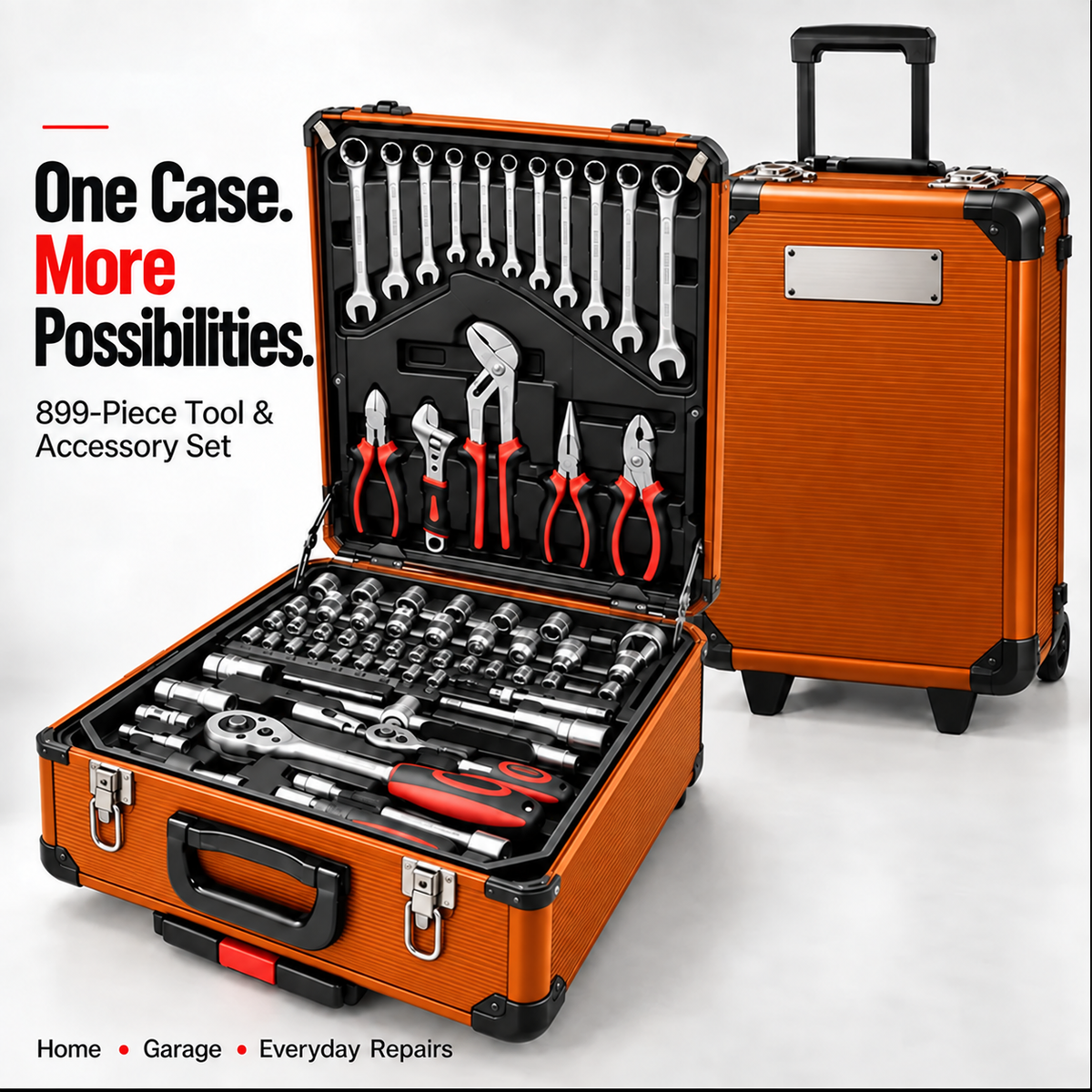 899-Piece Tool & Accessory Set with Rolling Storage Case